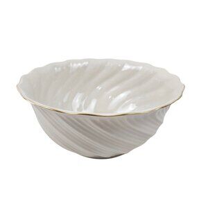 Lenox Serving Centerpiece Bowl Richmond Collection Gold Trim USA Swirl Pattern